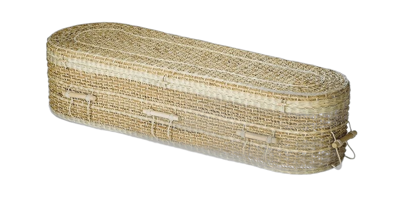 Gevlochten uitvaartmand Bananenblad Naturel